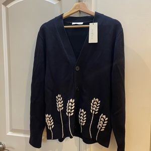 Sandro Wheat cardigan navy, Medium